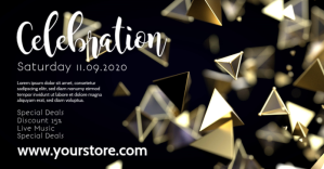 Anniversary Gala Celebration Template gold Ad