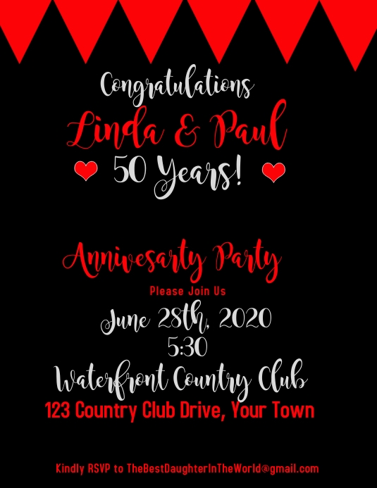 Modele Invitation Anniversaire Noir Rouge Blanc Postermywall Modele Invitation Anniversaire Noir Rouge Blanc Postermywall