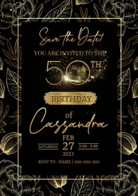 Anniversary invitation A4 template