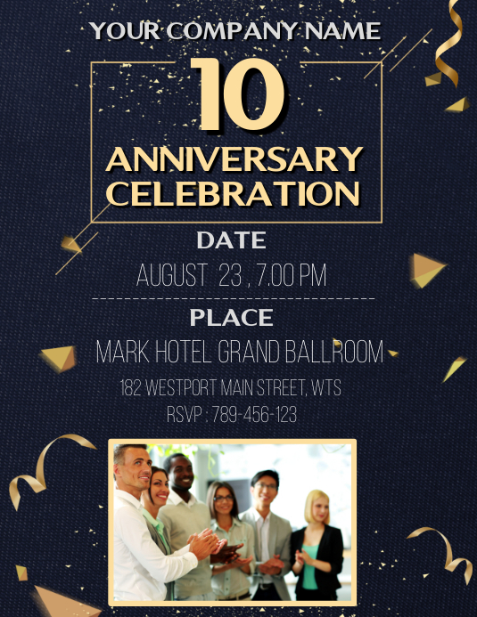 Copy of Anniversary invitation Template PosterMyWall
