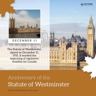 Anniversary of Statute of Westminster Kvadrat (1:1) template