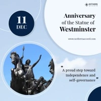 Anniversary of Statute of Westminster post Publicação no Instagram template
