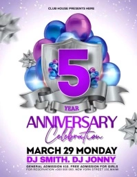 ANNIVERSARY PARTY Flyer (US Letter) template