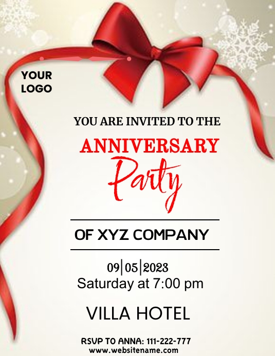 Anniversary party invitation Template PosterMyWall Anniversary party invitation Template PosterMyWall