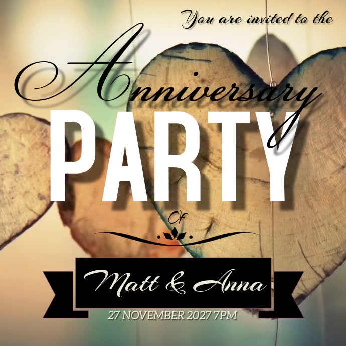 ANNIVERSARY party SOCIAL MEDIA TEMPLATE PosterMyWall