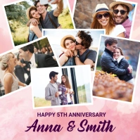 Anniversary Photo Collage Template Instagram Plasing