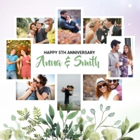 Anniversary Photo Collage Template Instagram Post