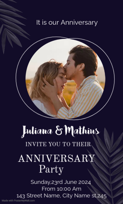 Anniversary poster template | PosterMyWall