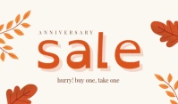 Anniversary Sale Card Etiqueta template