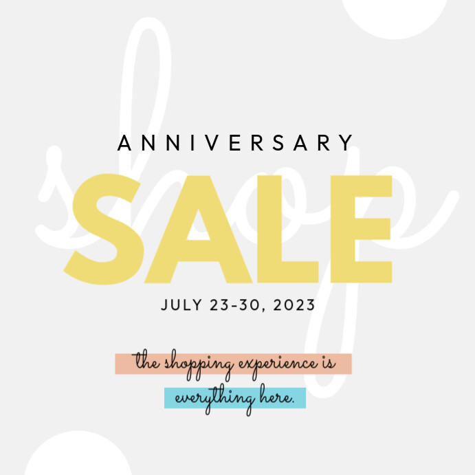 Anniversary Sale Design Template