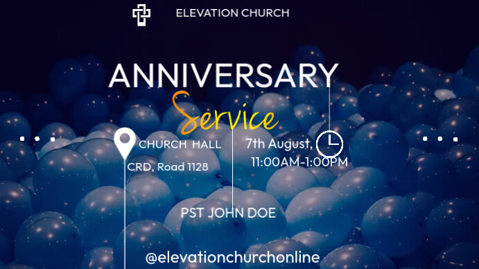 ANNIVERSARY SERVICE (4) Ekran reklamowy (16:9) template