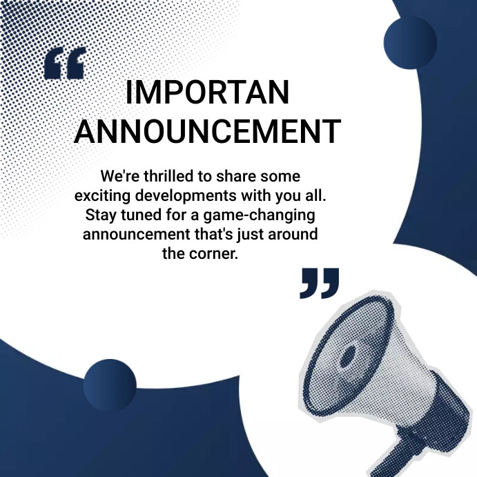 ANNOUCEMENT Instagram Post template
