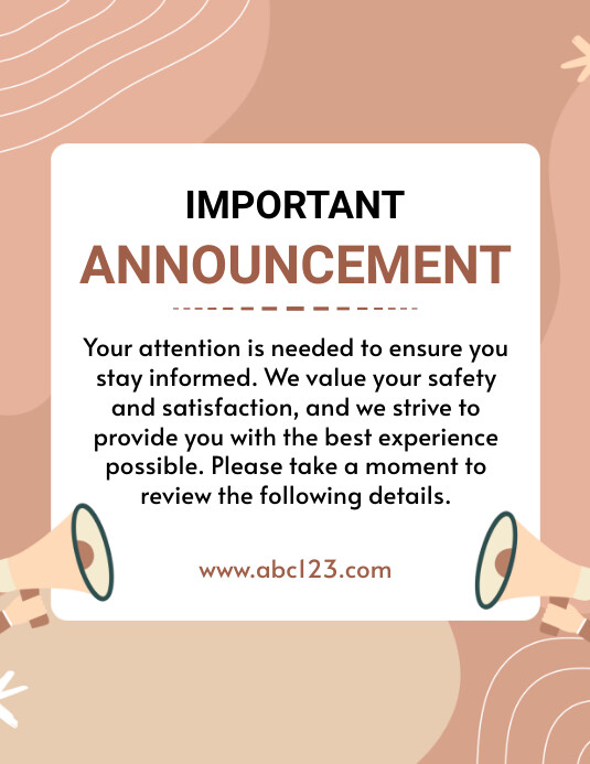 Copy of Announcement | PosterMyWall