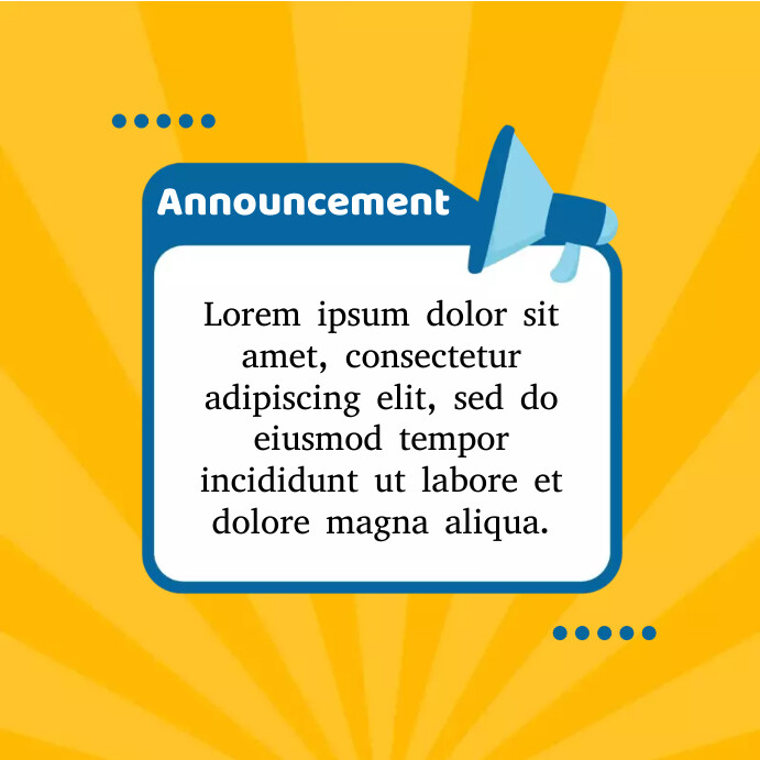 Copy of Announcement | PosterMyWall