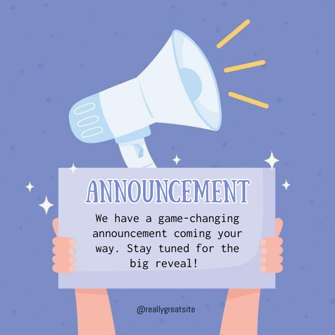Plantilla de Announcement | PosterMyWall