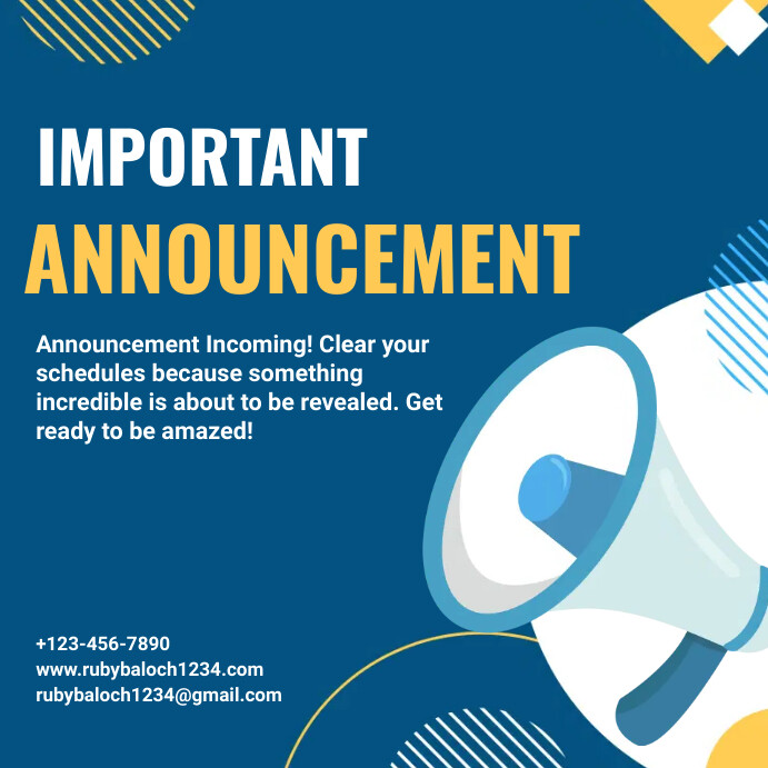 Announcement Template | PosterMyWall