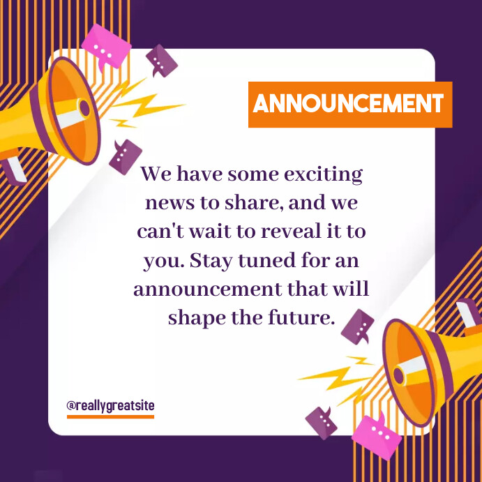 Announcement Template | PosterMyWall