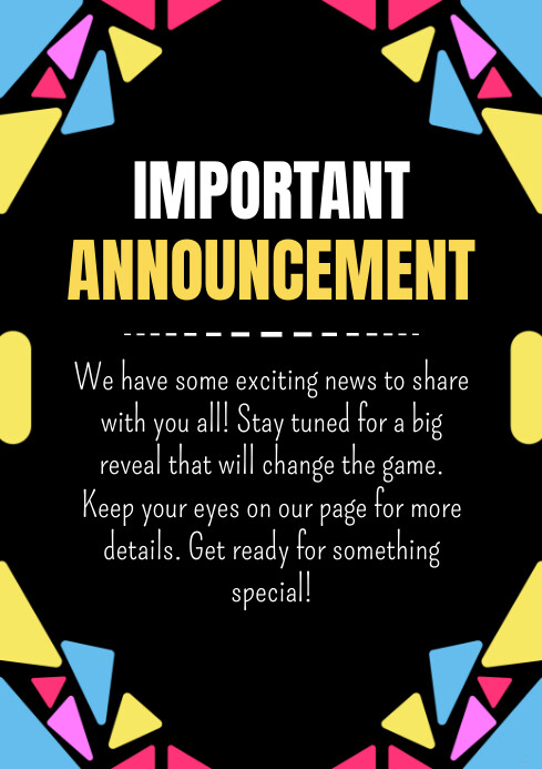 Announcement Template | PosterMyWall