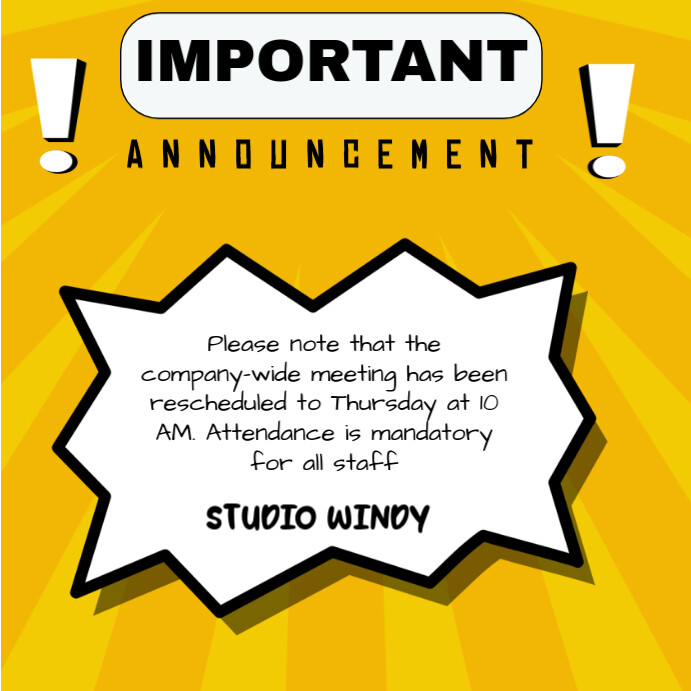 Copy of ANNOUNCEMENT | PosterMyWall