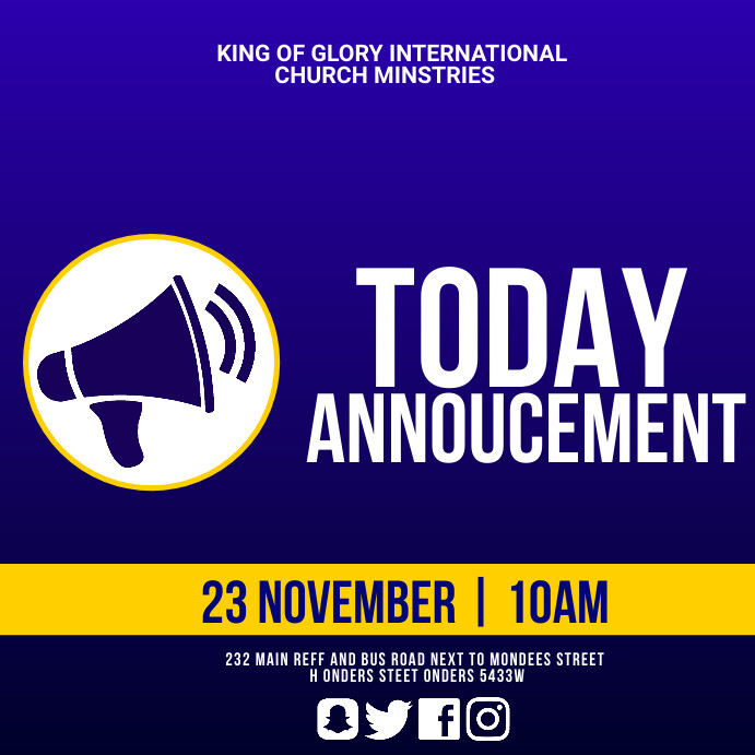 Announcement Template PosterMyWall Announcement Template PosterMyWall