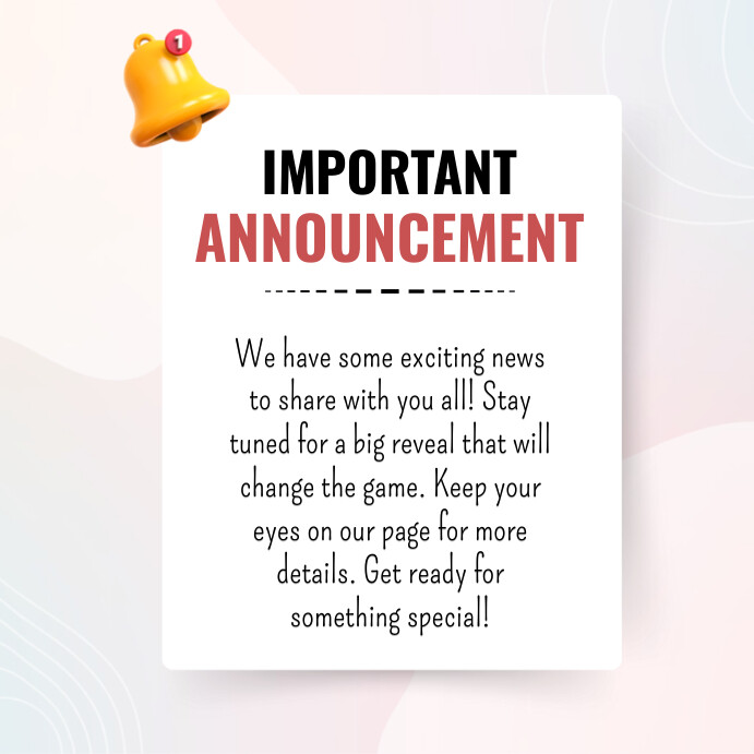 Announcement Template | PosterMyWall