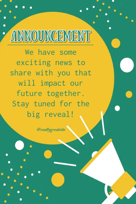 Announcement Template | PosterMyWall