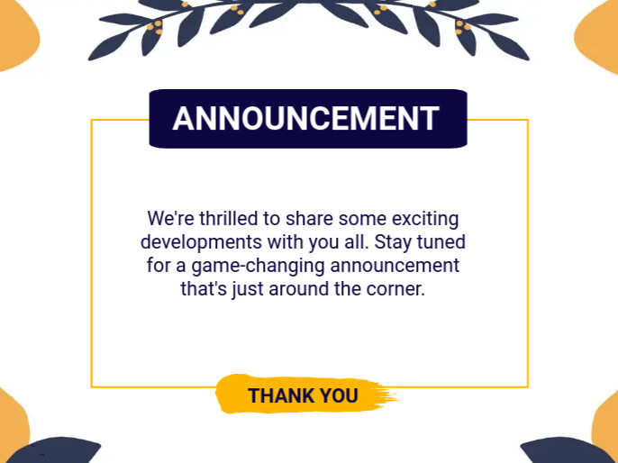 Announcement Voorlegging template
