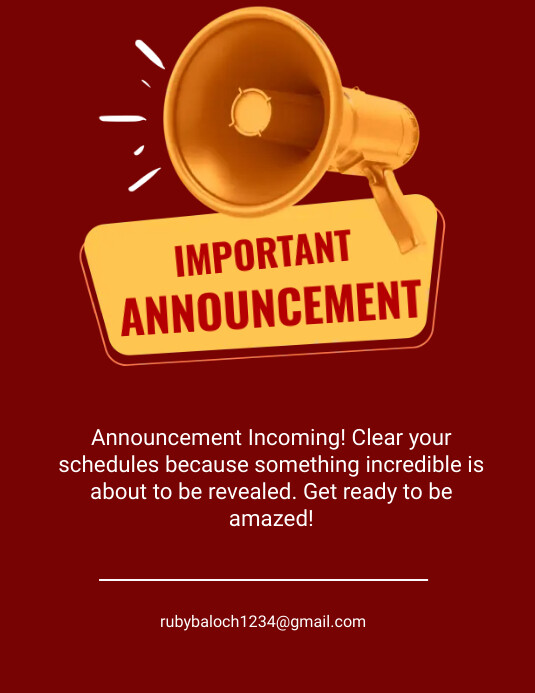 Copy of Announcement | PosterMyWall
