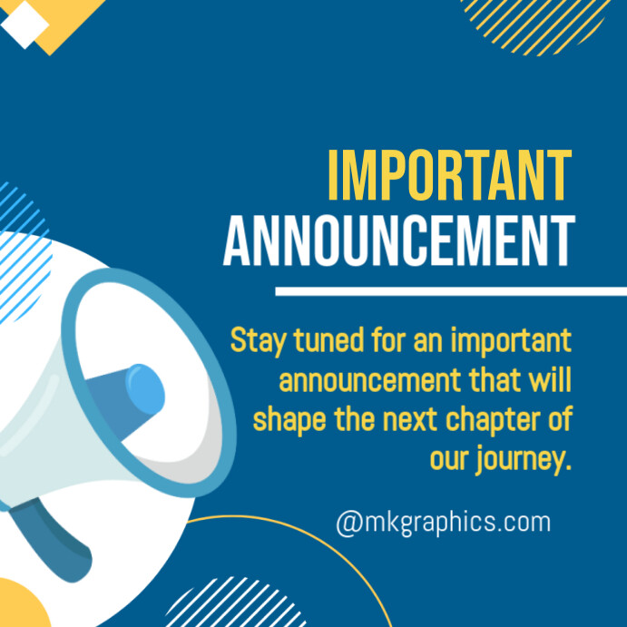 Copy of Announcement | PosterMyWall