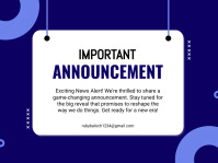 Announcing Showcase Important announcement Template | PosterMyWall
