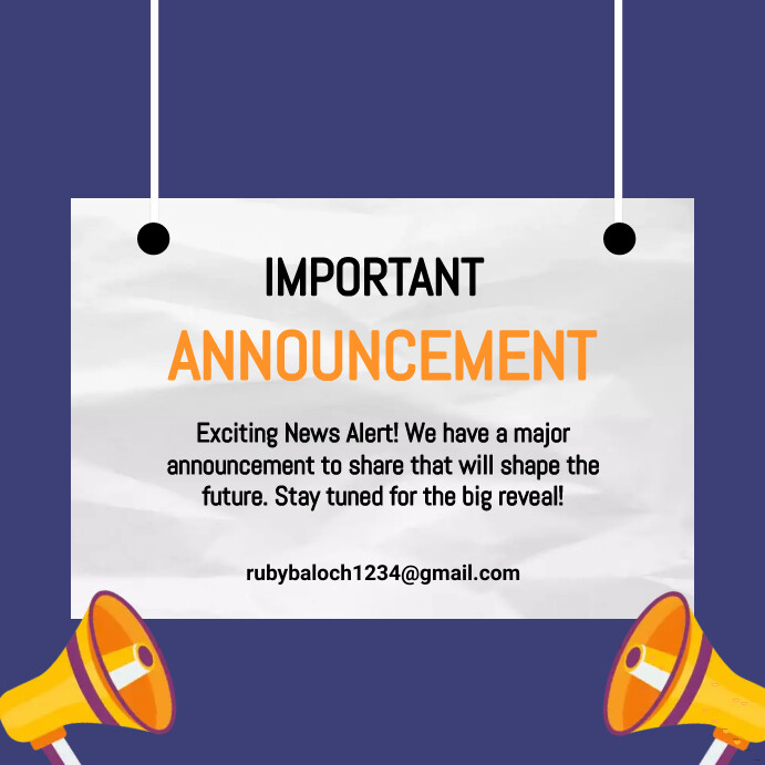 Announcement Template | PosterMyWall