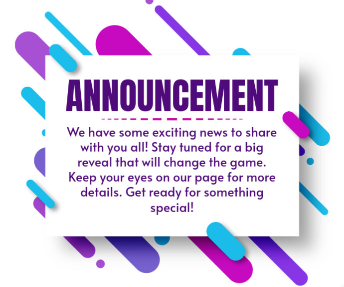 Announcement Template | PosterMyWall