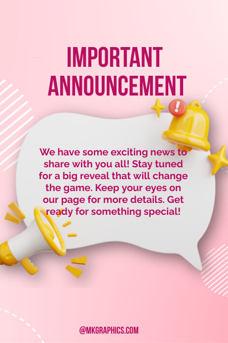 Copy of Announcement | PosterMyWall