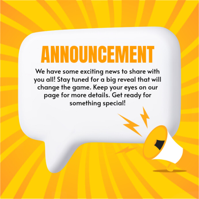 Announcement Template | PosterMyWall