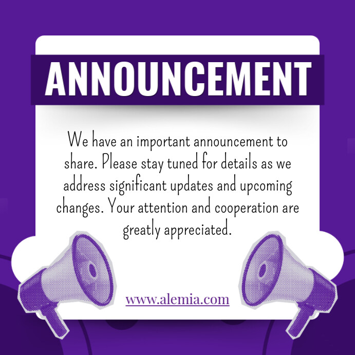 Announcement Template | PosterMyWall