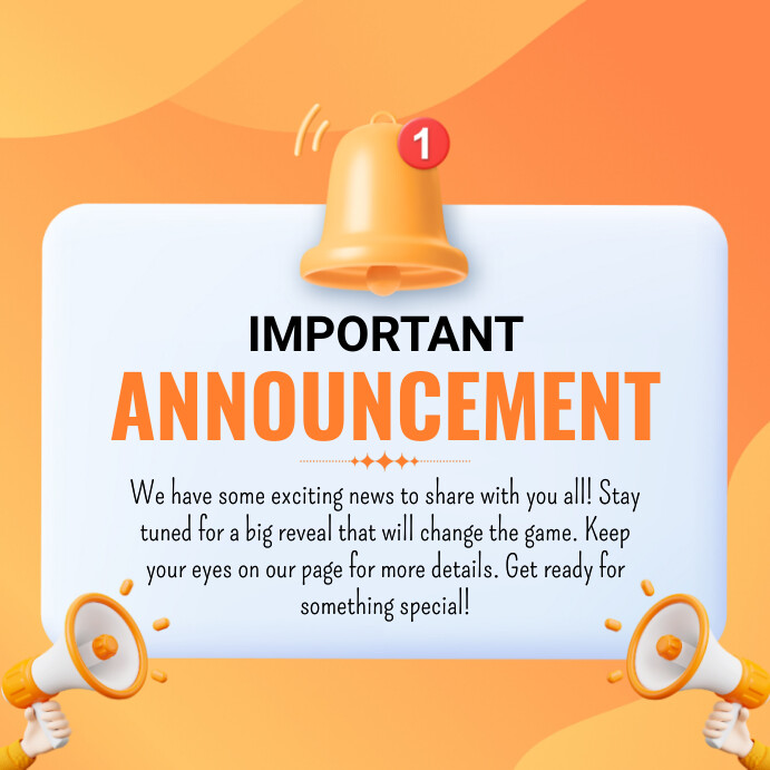 Announcement Template | PosterMyWall