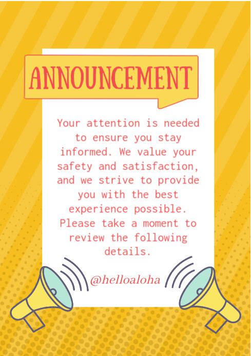 Copy of Announcement | PosterMyWall