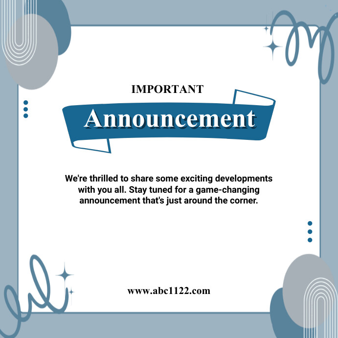 Announcement Template | PosterMyWall
