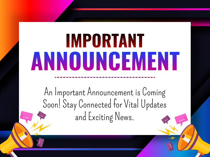 Announcement poster Template | PosterMyWall