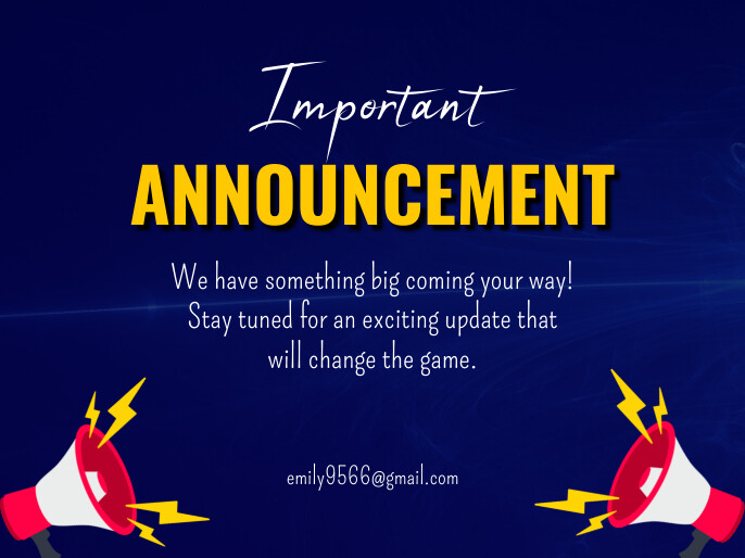 Announcement poster Template | PosterMyWall