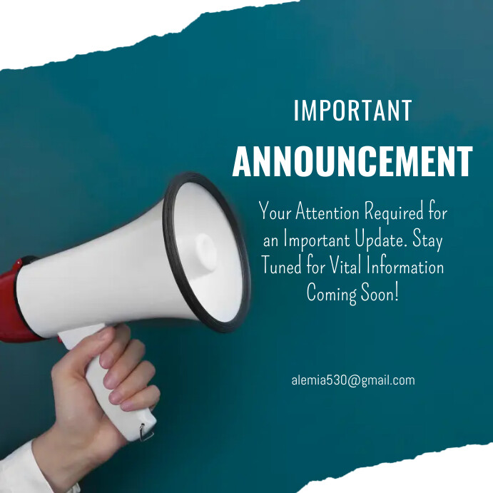 Announcement poster Template | PosterMyWall