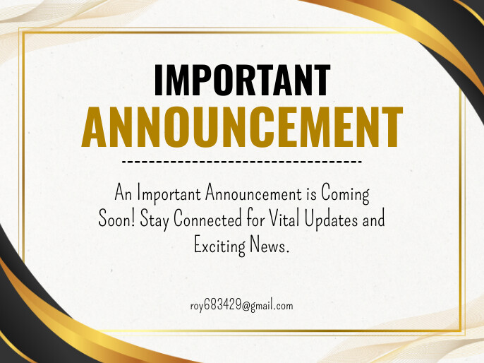 Announcement Poster Template | PosterMyWall