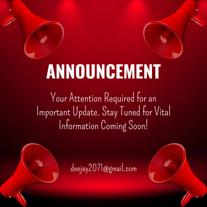 Announcement poster template