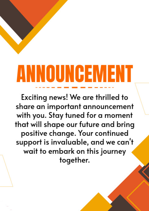 Announcement template | PosterMyWall