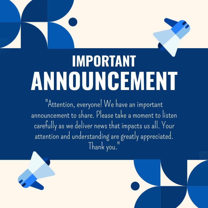Plantilla de Announcement template PosterMyWall Plantilla de Announcement template PosterMyWall