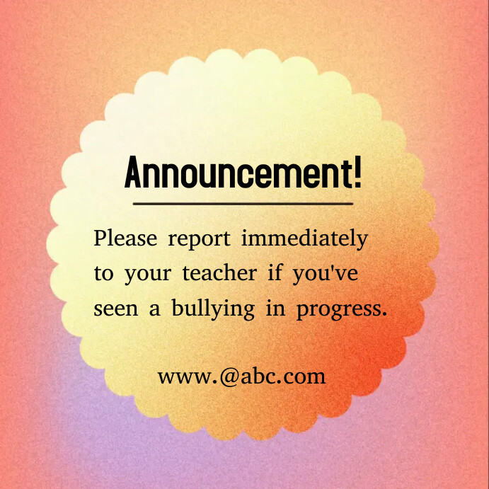 Announcement template Instagram Post