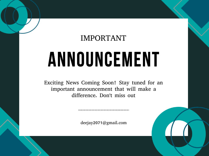 Announcement template PosterMyWall Announcement template PosterMyWall