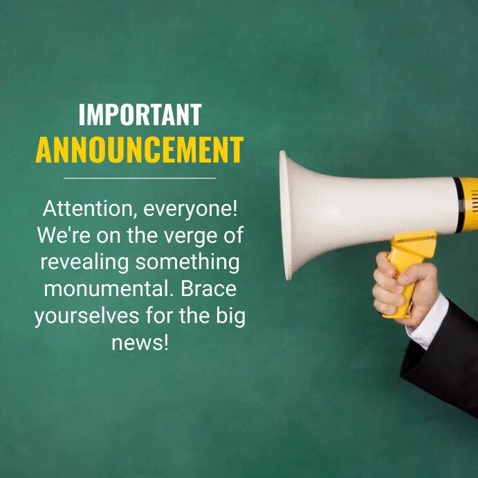 Announcement template PosterMyWall Announcement template PosterMyWall