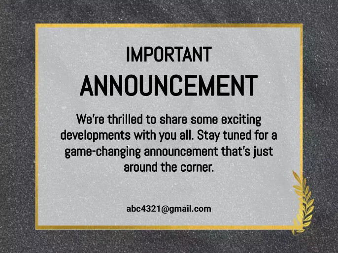 Announcement Template | PosterMyWall