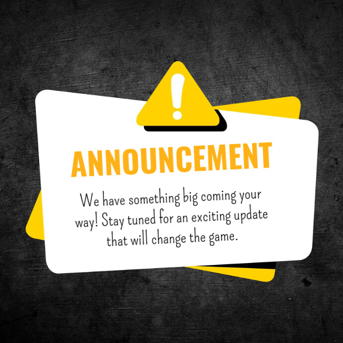 Announcement  Template Instagram-bericht